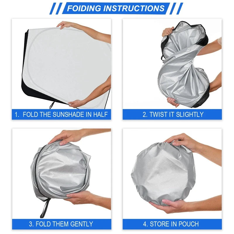 Car Window Sunshade Cover Sun Shade Windshield Visor Protector Windscreen Folding Auto UV Protection Curtain Styling Accessories