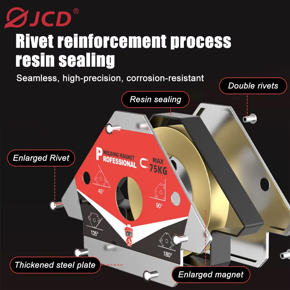 25KG/55KG/75KG Magnetic Welding Holders Strong Magnetics Welding Positioner Holder Practical Welding Fixing Angle Locator Tools