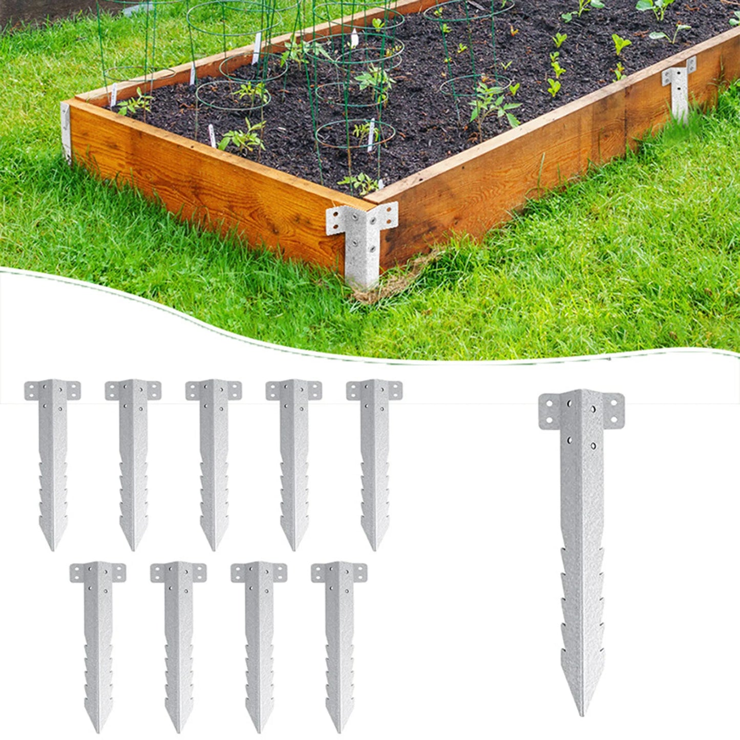 Rust Resistant Metal Fence Post Supports For Garden Edging