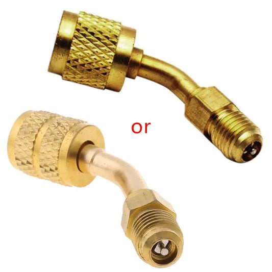 1/4 turn 5/16 conversion head adapter all copper r410 reducer with valve core air conditioning refilling connector