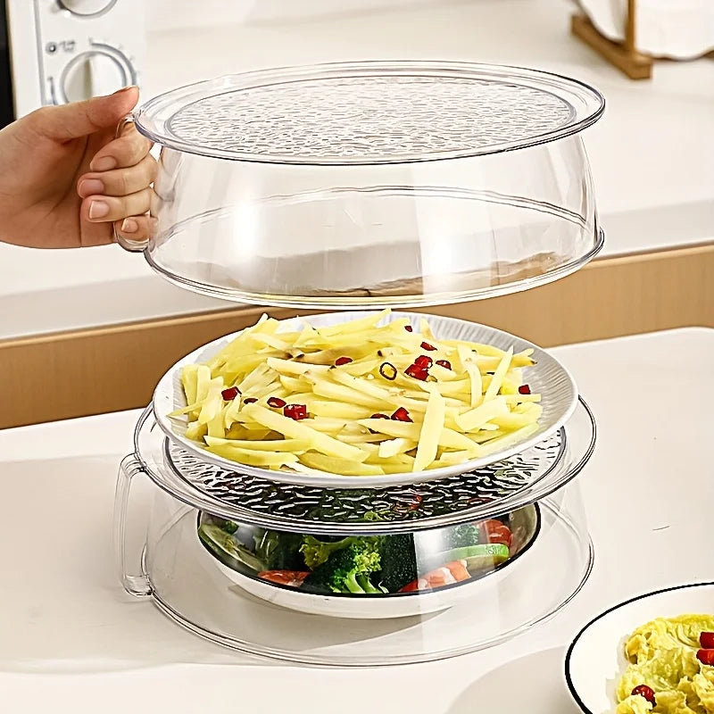 Multifunctional Microwave Splash Guard - Heat Resistant 200 °   C, 360 °  Splash-Proof, Stacking Design, Food Insulation Cover