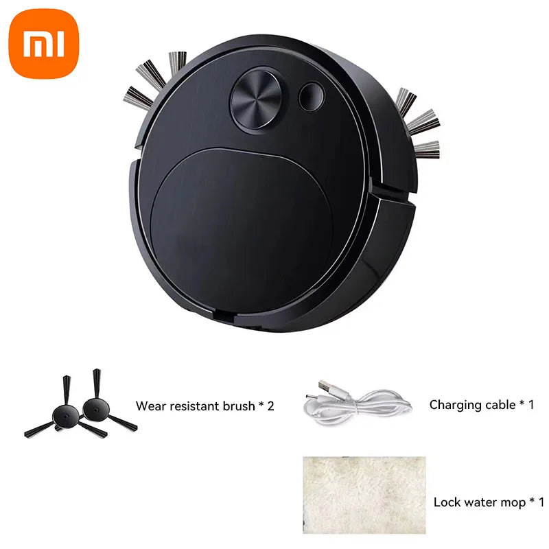 Automatic Electric Floor Vacuum Cleaner 3-in-1 1500Pa USB Rechargeable Wireless Sweeping Mop for Home Office Use
