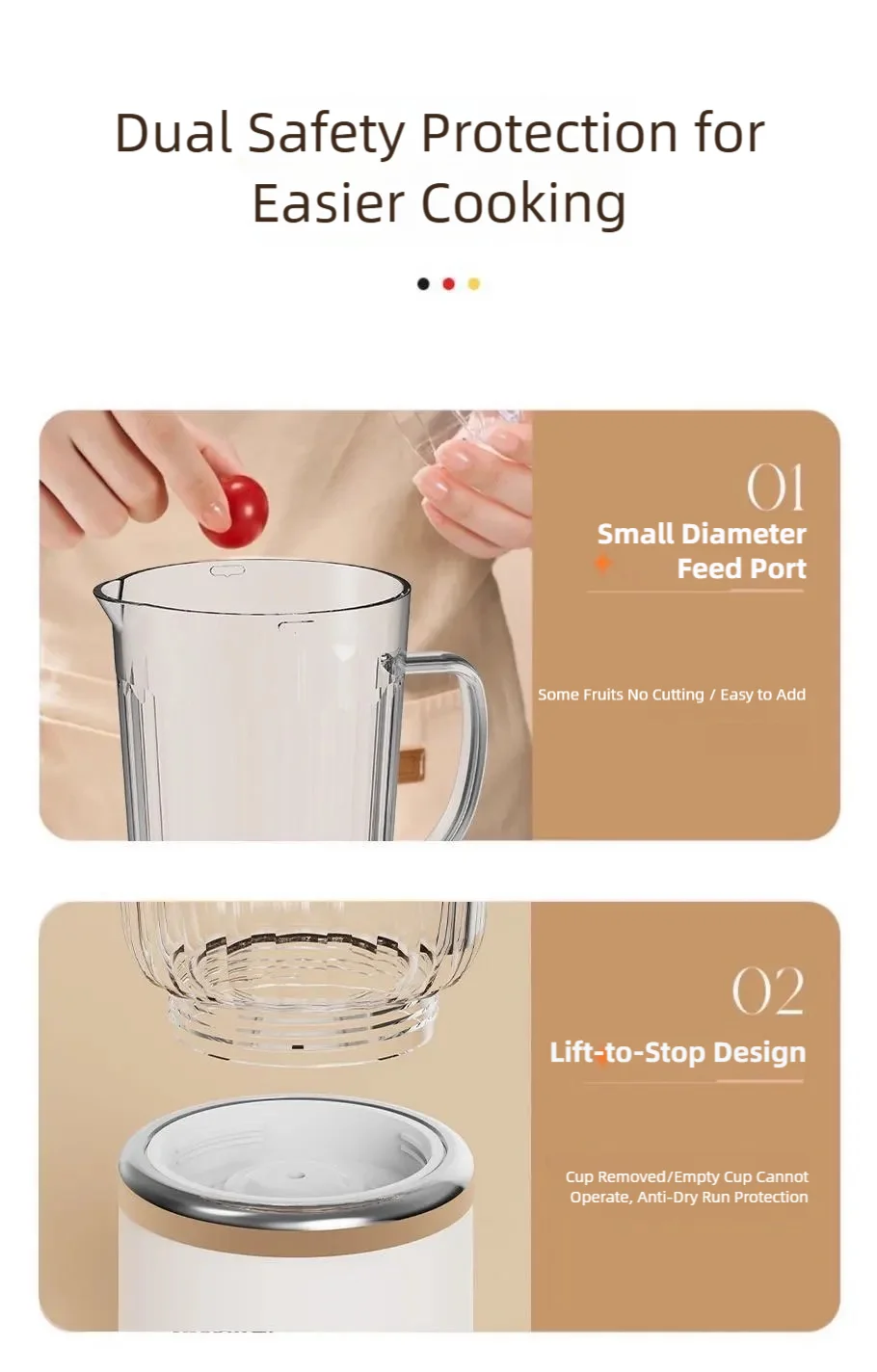 Electric Juicer 4-Blade Three-Dimensional Blade Head Household Small Multi-Functional Portable Juicer Blenders Food Processors