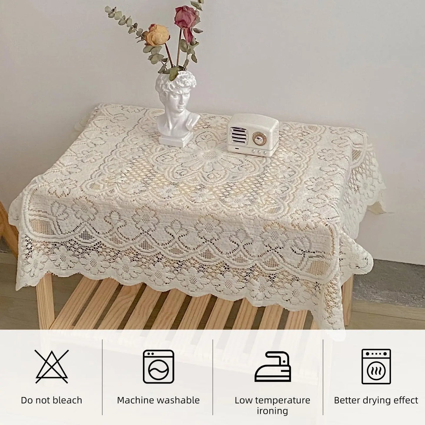 European Lace Embroidered Dining Tablecloth For Weddings And Home