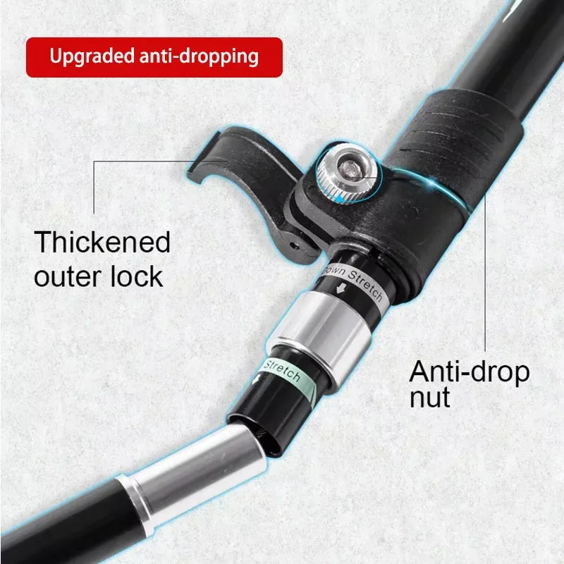 2PCS Ultralight Foldable Trekking Poles Telescopic Nordic Hiking Walking Sticks Portable Outdoor Camping Trail Running Canes