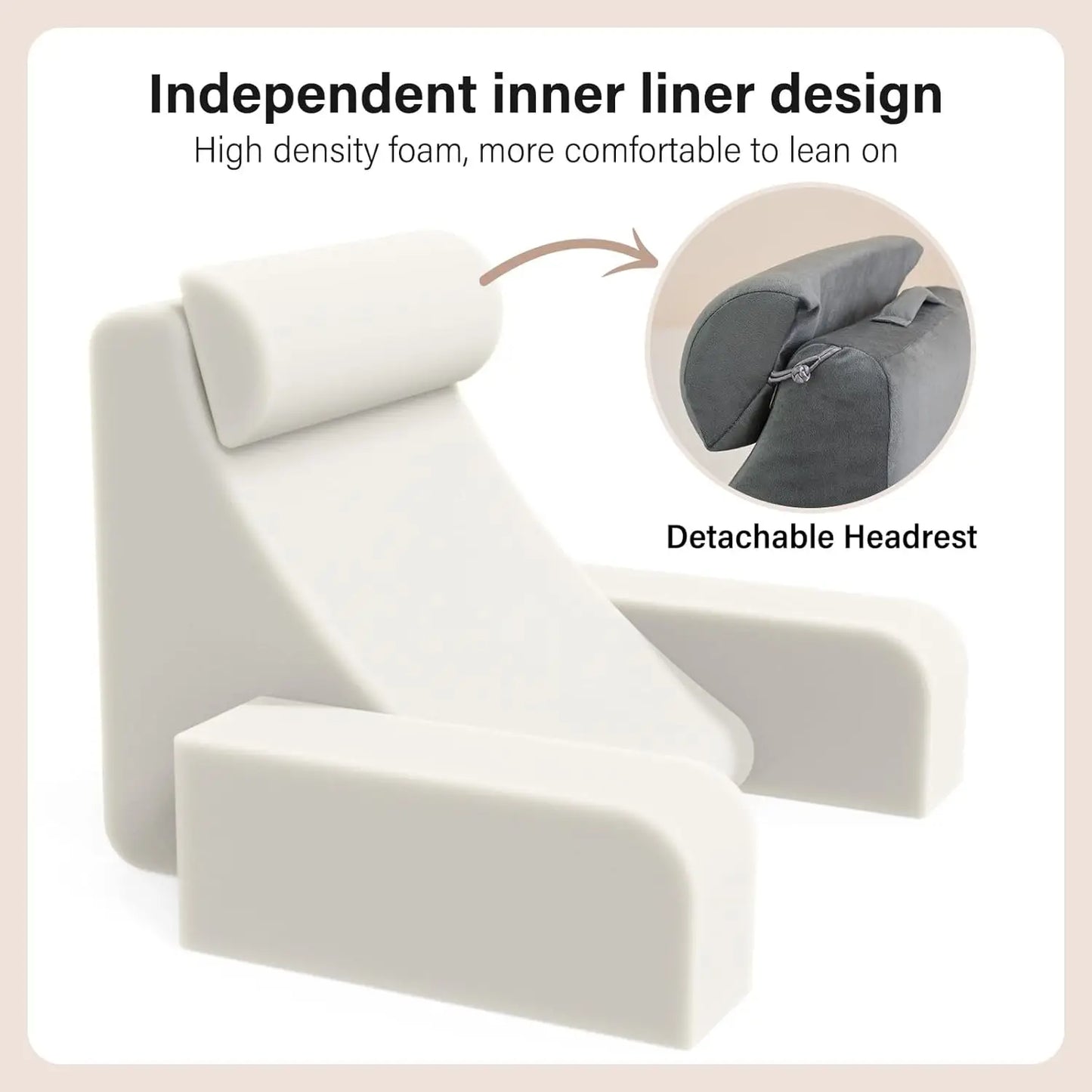 Bedrest Back Pillow For Reading And TV Watching Comfort