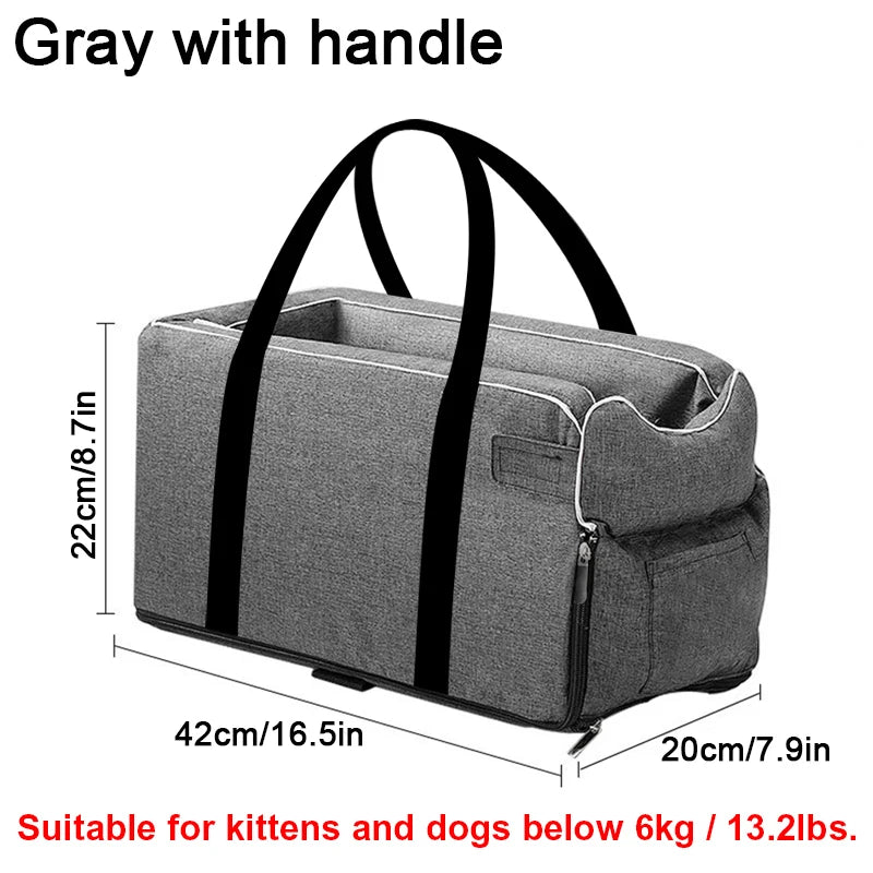 Protective Nylon Pet Car Seat And Travel Carrier Bed