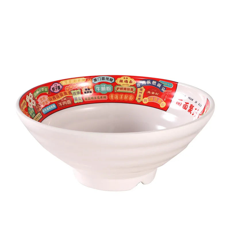 Melamine Imitation Porcelain Noodle Bowl, Beef Soup Bowl