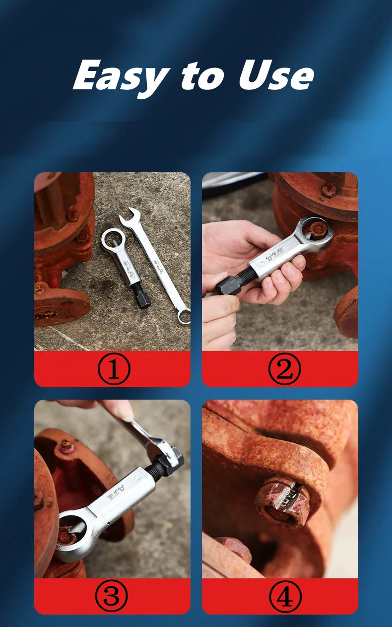Nut Screw Splitter Set Remover Tools,Rusted Nut Breaker,Steel Remover Extractor,Manual Pressure Nut Cracker Metal Splitter