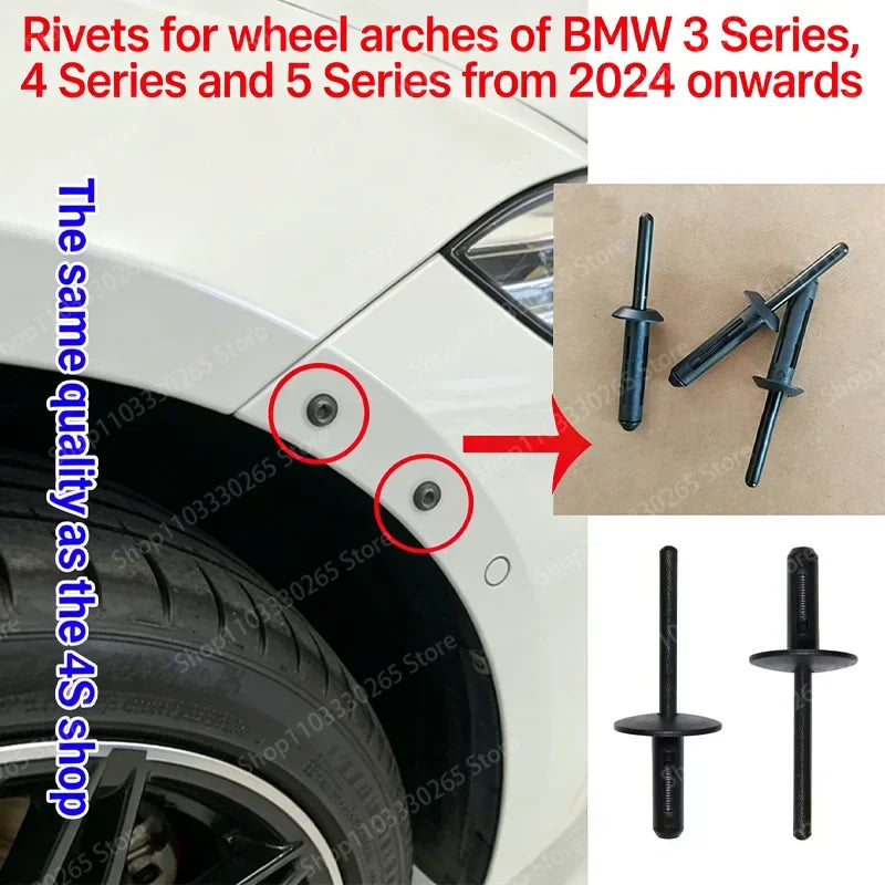 Suitable for BMW X1X3X5X6 wheel arch buckle, expansion rivet, leaf plate, core rivet, mudguard clip Bumper Clip Sideskirts