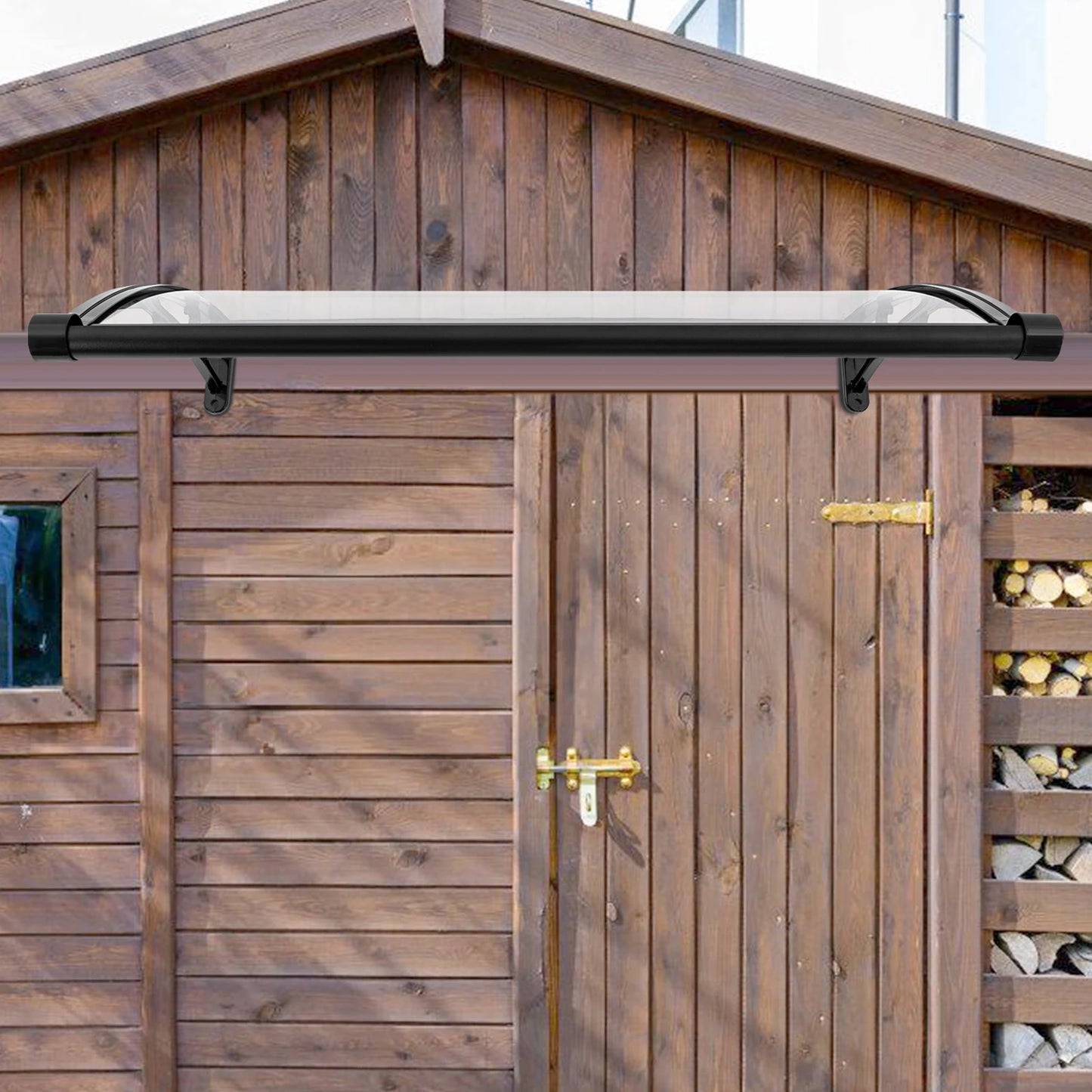 Front Door Canopy with High Load Capacity, Efficient Water Drainage, Simple Installation, Modern Design, Rust-Free Aluminum