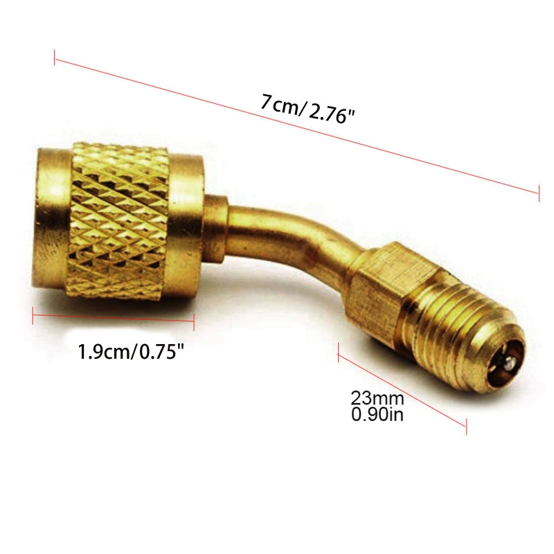 1/4 turn 5/16 conversion head adapter all copper r410 reducer with valve core air conditioning refilling connector