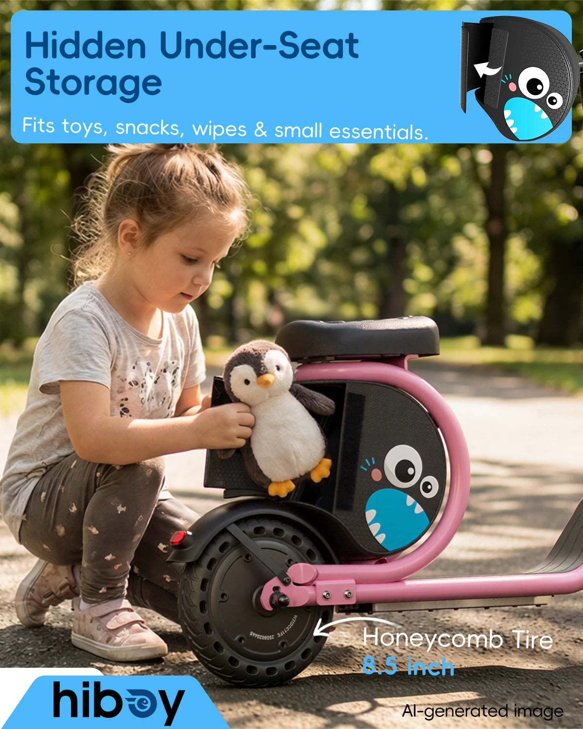 Hiboy Joyhaul Foldable Kids Electric Scooter With Led Lights