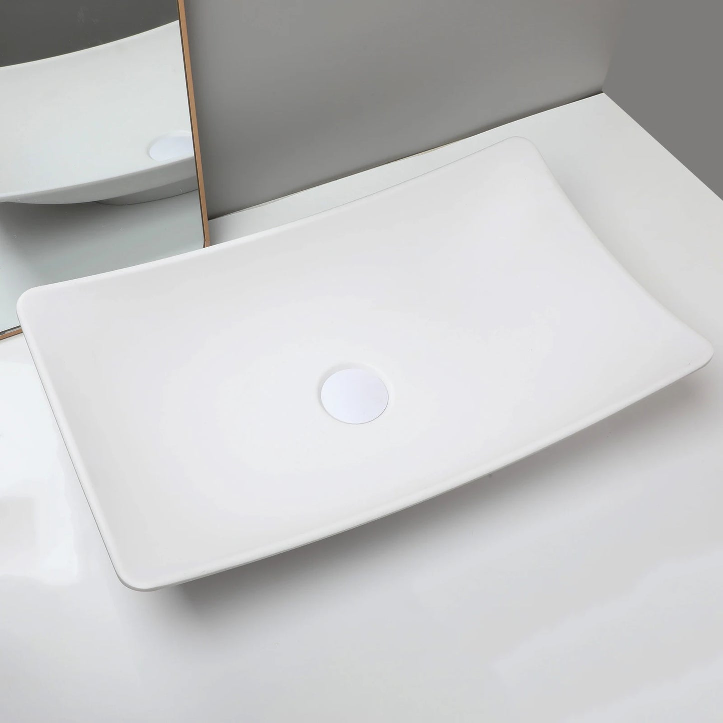 ZAPPO Vessel Sink With Drain Stone Resin Washbasin