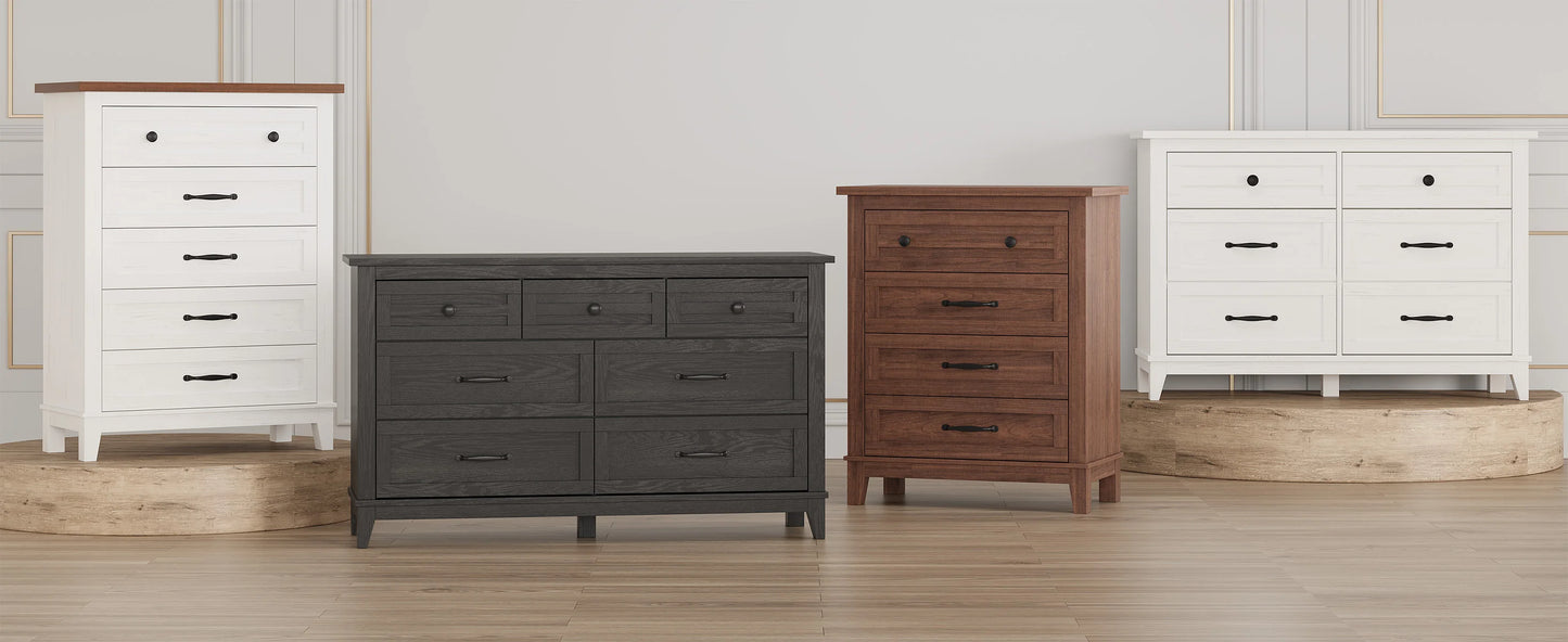 5 Dresser for Bedroom, 41.3 in Tall Vertical Drawer Dresser with Large Storage, Freestanding Wooden Closet Chest for Bedroom, Living Room