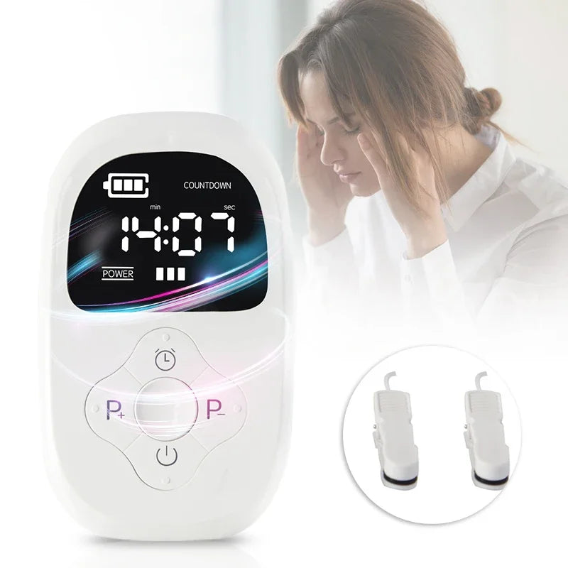 New Ear Clip Insomnia Anxiety Depression Pulse CES Therapy Device Electronic Fast  Sleeping Aid Device Press Relaxation