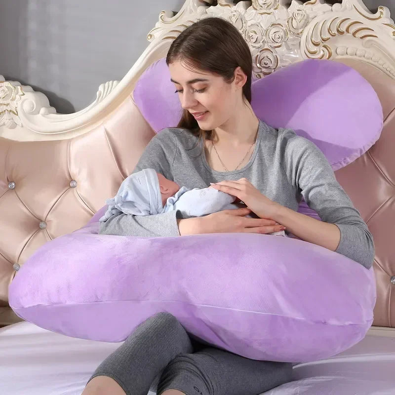 Soft U Shaped Pregnancy Pillow For Side Sleeping Relief
