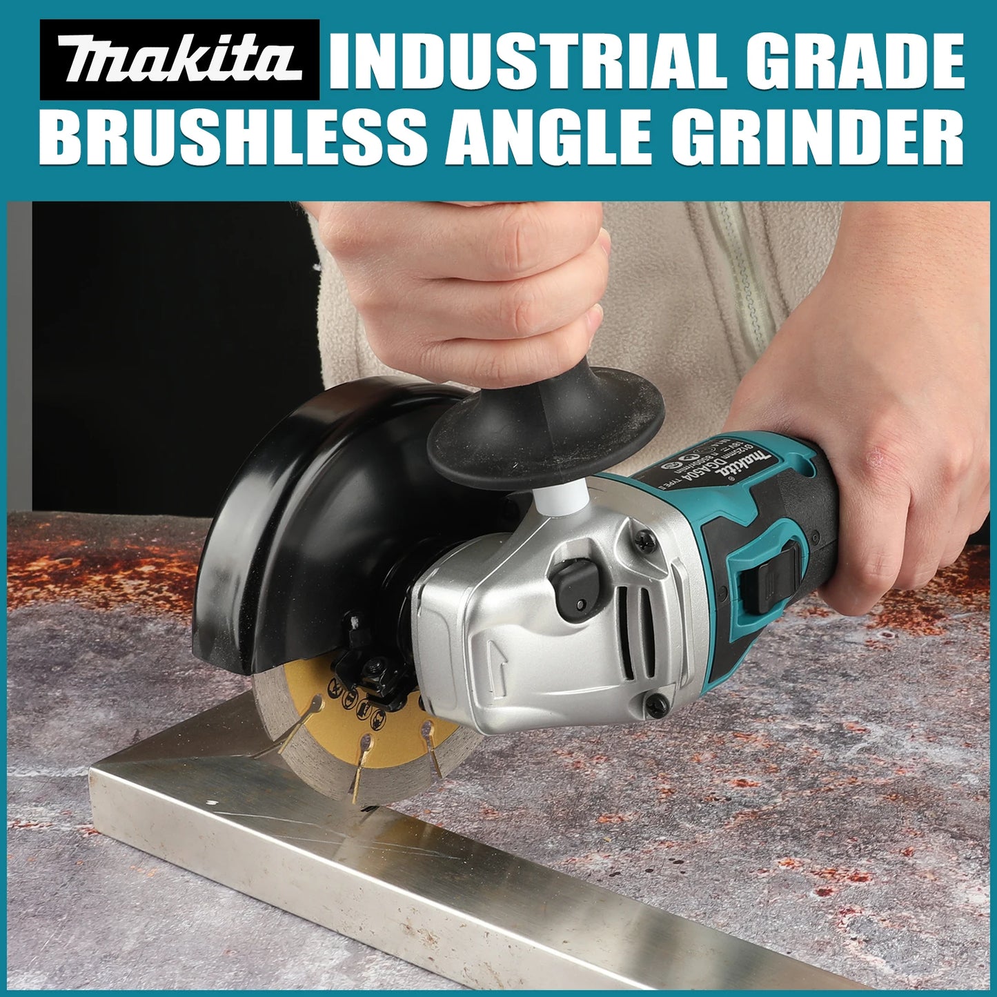 Makita DGA504 18V Brushless Angle Grinder Cutting And Polishing