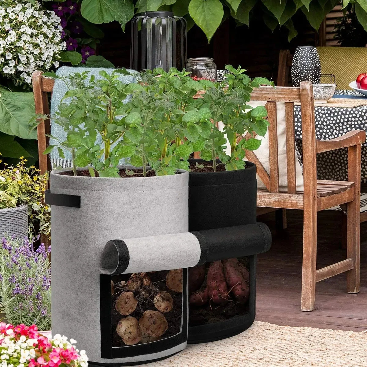 3Styles Felt plant grow bags nonwoven fabric garden potato pot greenhouse vegetable growing bags moisturizing vertical tools