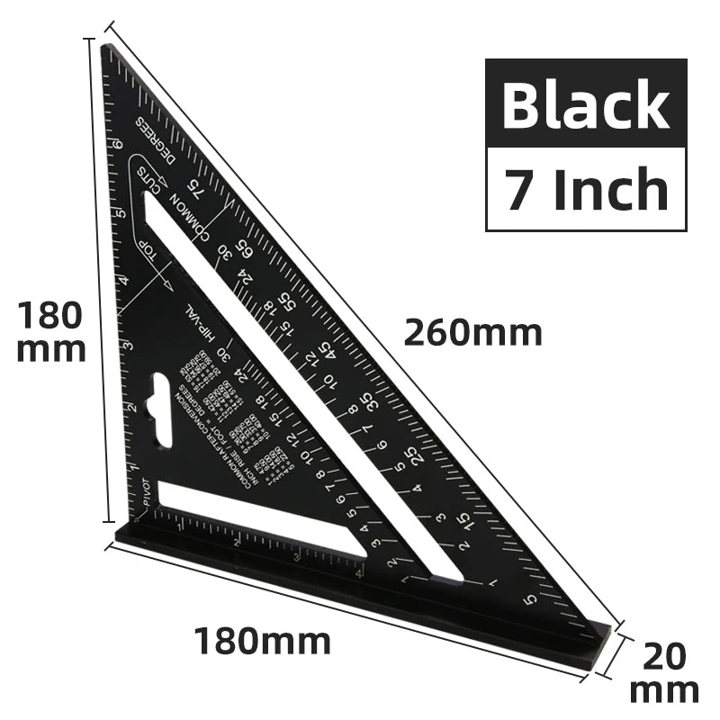Aluminium Triangle Ruler Set Square For Woodworking Projects