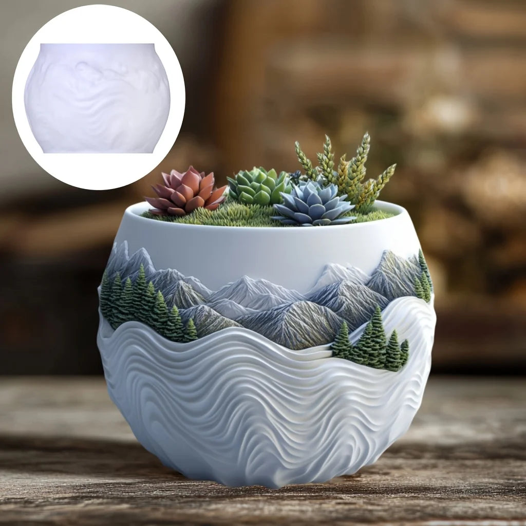 Witch Magic House Relief Pumpkin Succulent Plant Flower Pot Resin Mold  House Relief Storage Box Castle Candle Cup Gypsum Molds