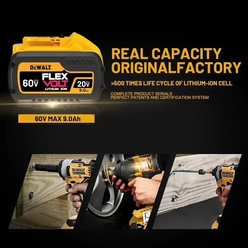 New 100% Original Dewalt 9.0Ah 20V/60V Power Tool Battery DCB206 DCB206 DCB205 DCB200 DCB203 For Dewalt power tool