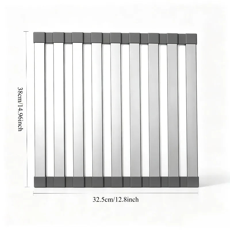 Space Saving Foldable Sink Dish Drying Rack For Kitchen