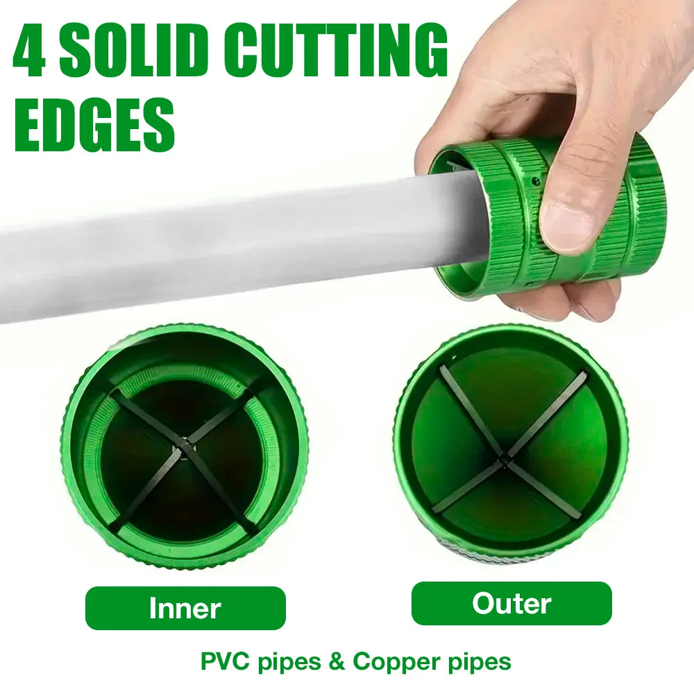 Copper Tube/Air Conditioning Tube Burr Chamfering Die Pipe Hole Reaming Tool Deburring Knife Suitable For 1/4" To 1-5/8" Pipe