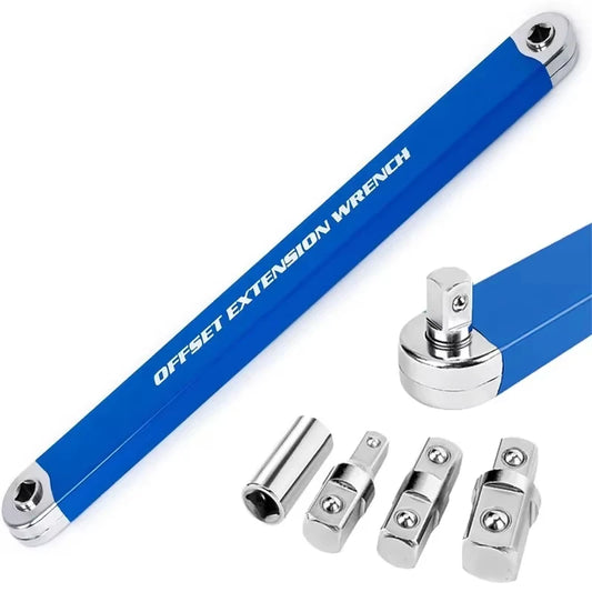 Tight Spaces Extension Tool 1/2 in. 1/4 in. 3/8 in. Auto Repair Tool Home Tool Set Professional Zero Offset Extension Wrench