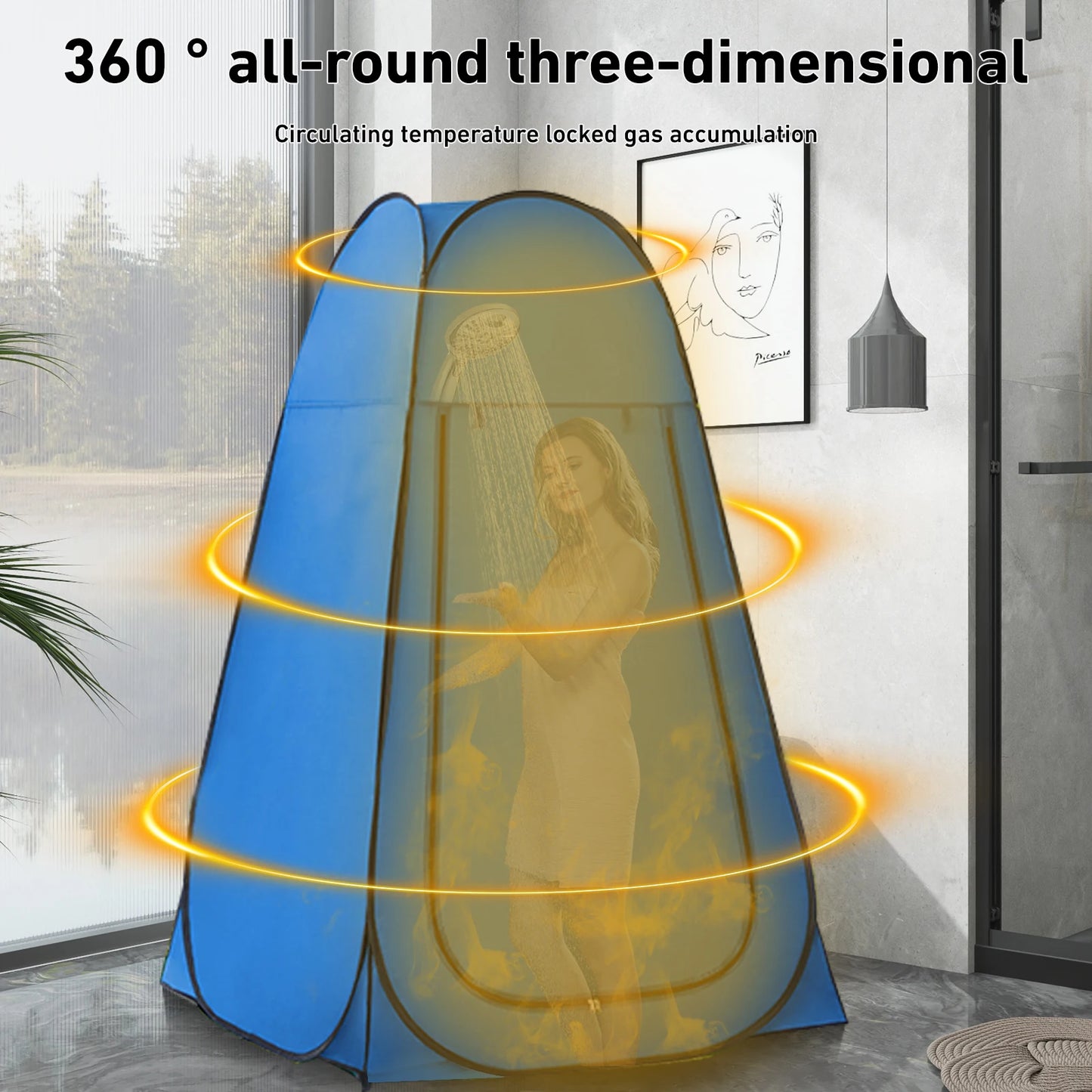 WESTTUNE Portable Pop-Up Camping Shower Tent Privacy Changing Fitting Room Tent Shelter Mobile Toilet Fishing Photography Tent