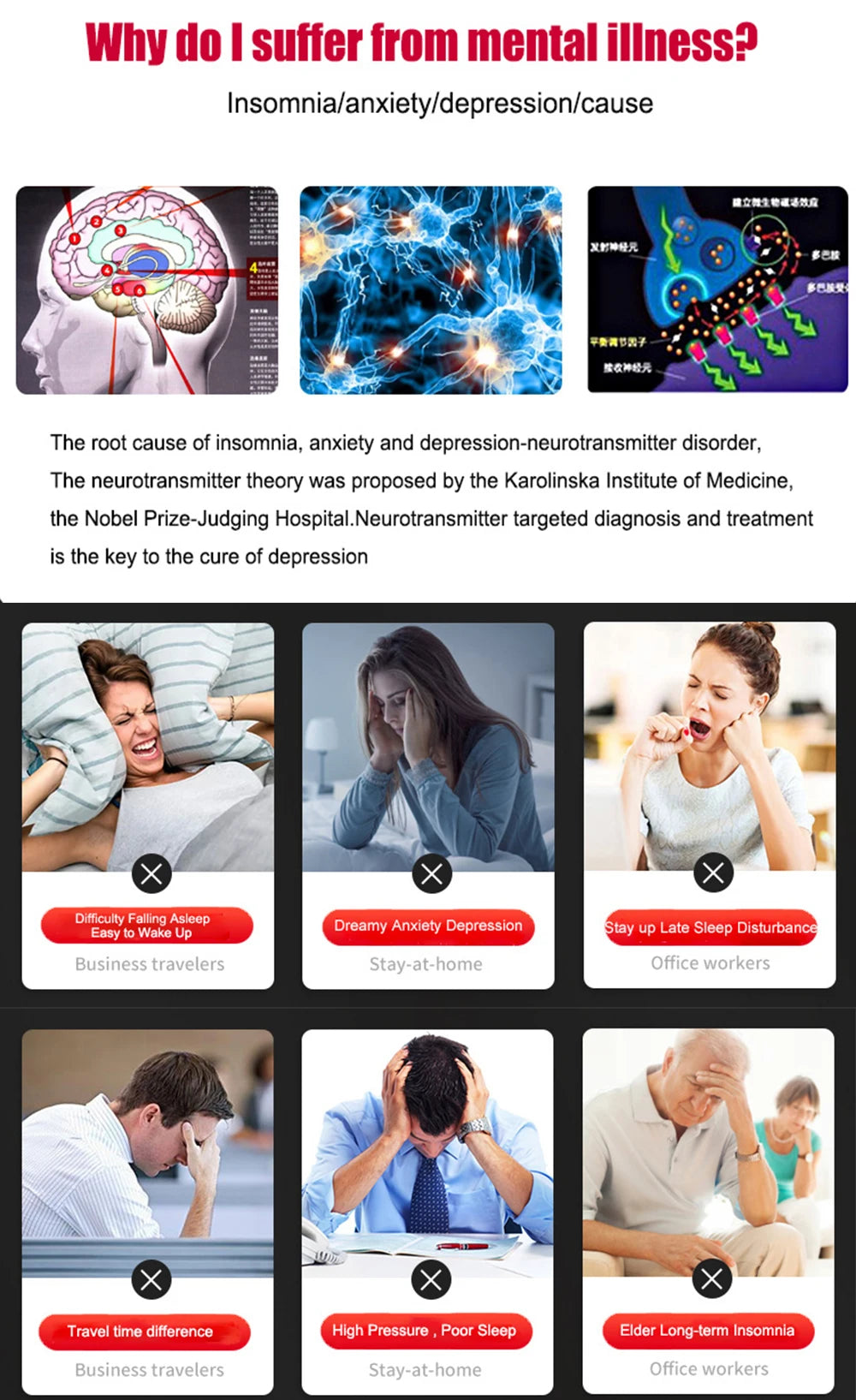 New Ear Clip Insomnia Anxiety Depression Pulse CES Therapy Device Electronic Fast  Sleeping Aid Device Press Relaxation