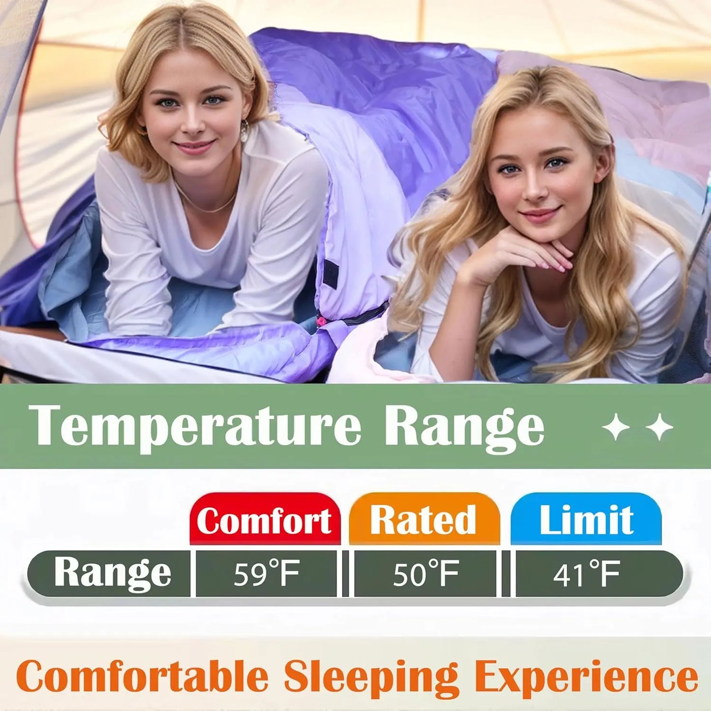 Sleeping Bags for Adults&Kids,Lightweight Waterproof Warm Weather Sleeping Bag,Compact Portable Sleeping Bag for Camping,Essentials Gear for Camping Hiking Outdoor Travel