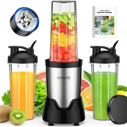 Blender with 3 x 22oz To-go Cups, 22000 RPM Detachable Blade Countertop Blenders or Kitchen. Ideal for Food, Protein Shakes, Ice
