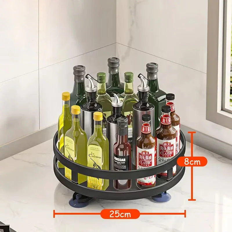 Rotating Spice Rack Organizer for Seasonings and Jars