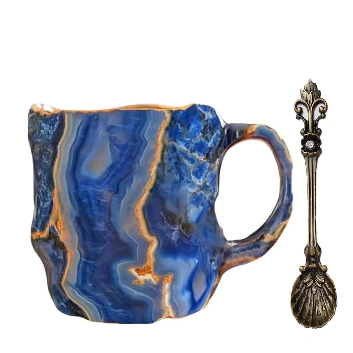 1PC Multi-Colored Mineral Crystal Coffee Mug，Natural Mineral Crystal Mug， Colorful Crystal Christmas Mugs,Christmas Gift New