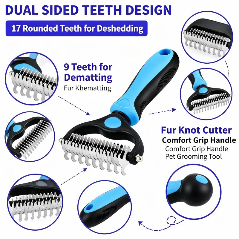 Professional Stainless Steel Pet Deshedding Grooming Brush
