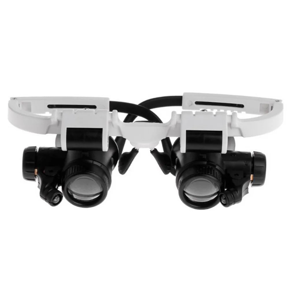 8X 15X 23X Adjustable Dual Polished Crystal Acrylic Lens Jewelry Watch Repair Magnifier Glass Head Eye Loupe Measurement Tools