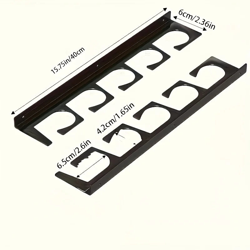 2pcs of storage racks for 5 fishing rod racks installed on the wall and garage ceiling, suitable for most fishing rods.