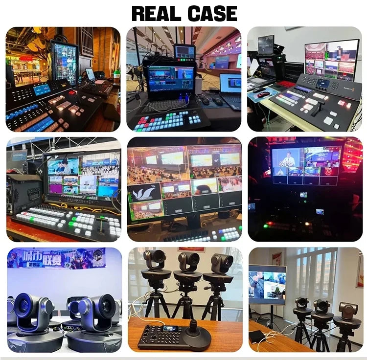 4K NDI PTZ Camera 1-10pcs 20X Zoom Video Conference Camera for Church Business Meeting Optional 1 Controller Keyboard Kit