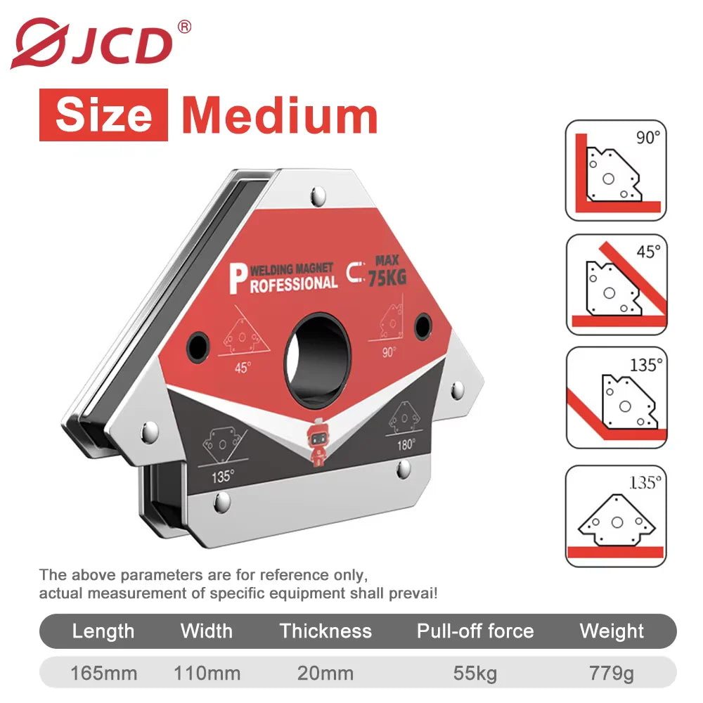 25KG/55KG/75KG Magnetic Welding Holders Strong Magnetics Welding Positioner Holder Practical Welding Fixing Angle Locator Tools