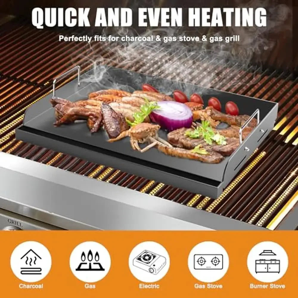 17"x13" Universal Nonstick Gas Grill Griddle Plate Outdoor