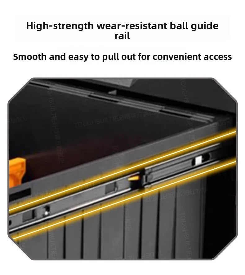 New Design TOUGHBUILT All-in-One Tool Box, Waterproof Stackable Rolling Storage Case for Electrician, Camping, Vehicle & Repair