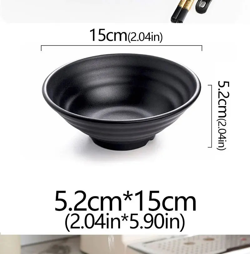 Frosted Melamine Ramen Bowl Imitation Porcelain Large Noodle High Temperature Resistance Bowl Salad Soup Bowl Fast FoodTableware