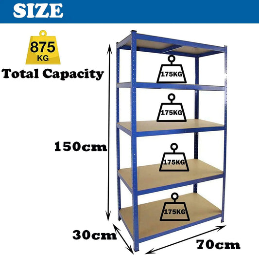 Shelving Units, 5 Tier Garage Shelf Metal Storage Rack