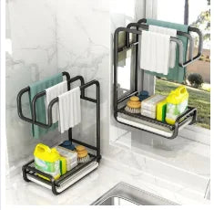 Punch Free Wall Mounted Kitchen Rack Towels And Rags