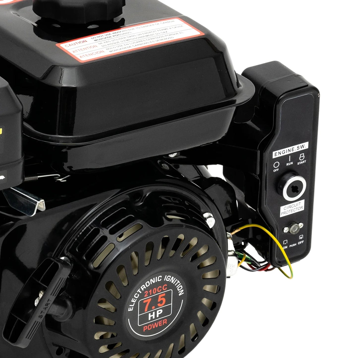 7.5HP 4 Stroke Gas Engine Go Kart Motor Engine, 212CC OHV Air Cooled Pullstart Motor Single Cylinder Gas Engine (3600RPM Speed)