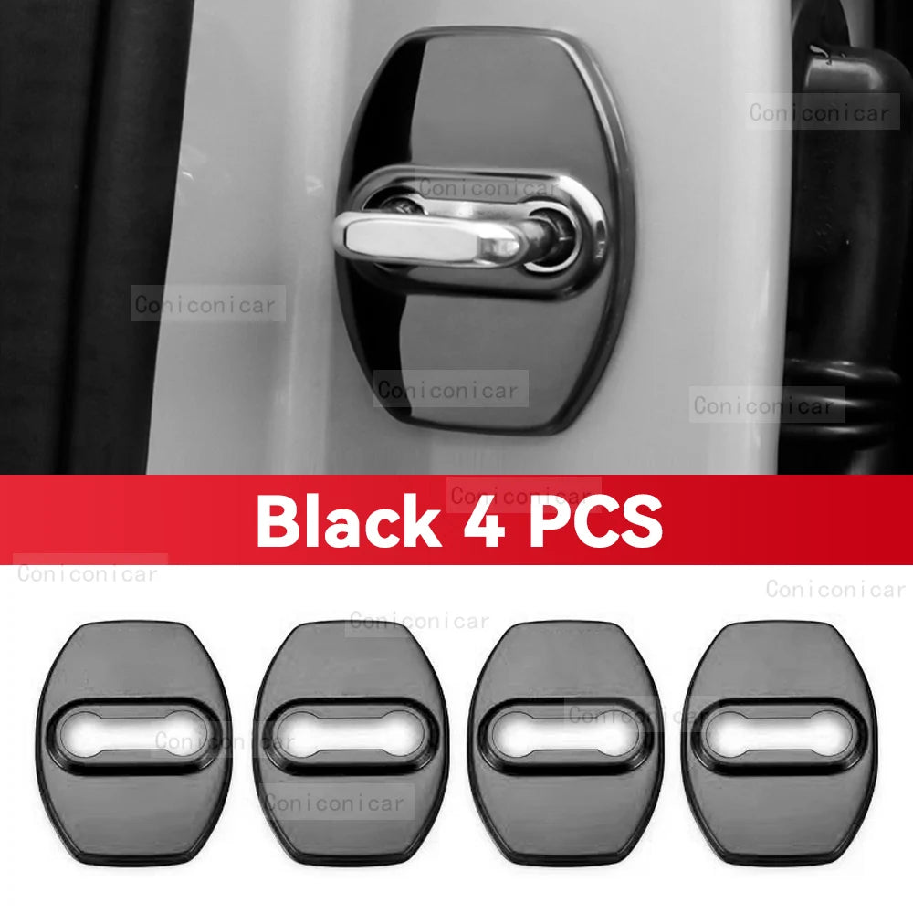 For BAIC BJ30 2024 2025 Auto Car Door Lock Buckle Cover Latch Anti Rust Protect Stainless Steel Accessories Decoration