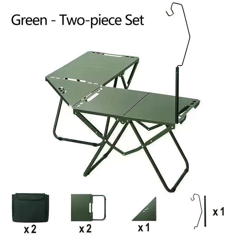 Portable Folding Table - Lightweight with Foldable & Detachable Legs - Compact Suitable for Camping, Picnic, BBQ, Hiking, Beach