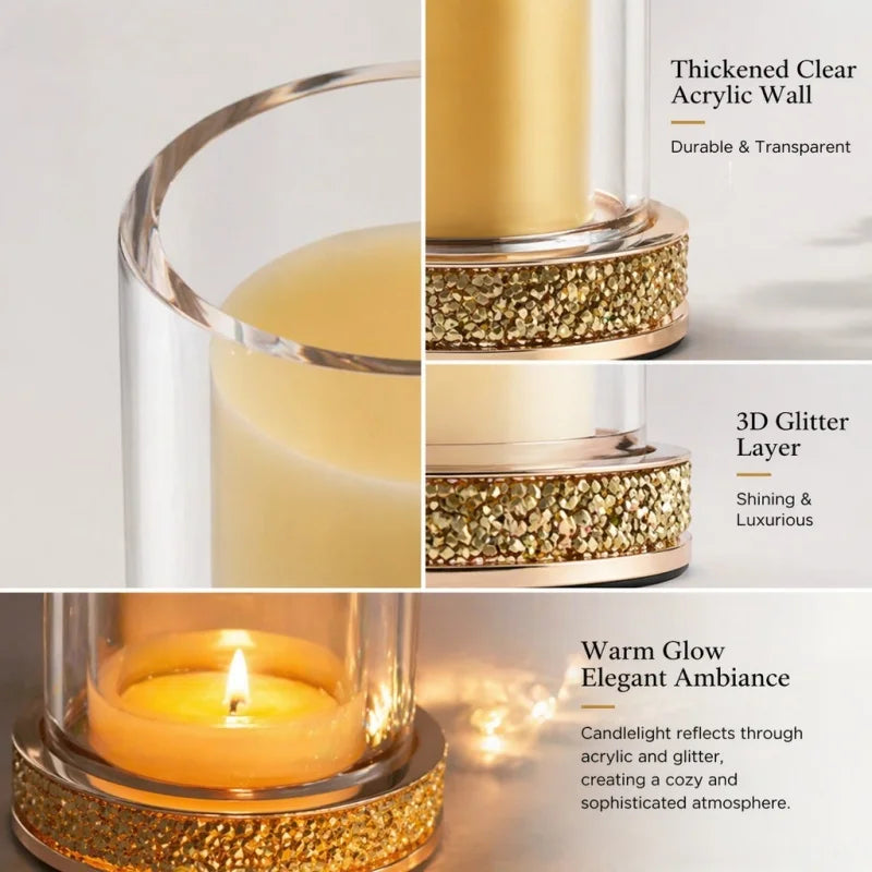 Contemporary Sparkling Hurricane Candle Holder For Weddings