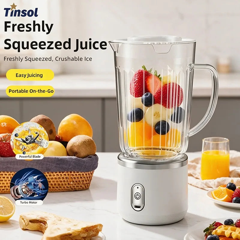 Electric Juicer 4-Blade Three-Dimensional Blade Head Household Small Multi-Functional Portable Juicer Blenders Food Processors